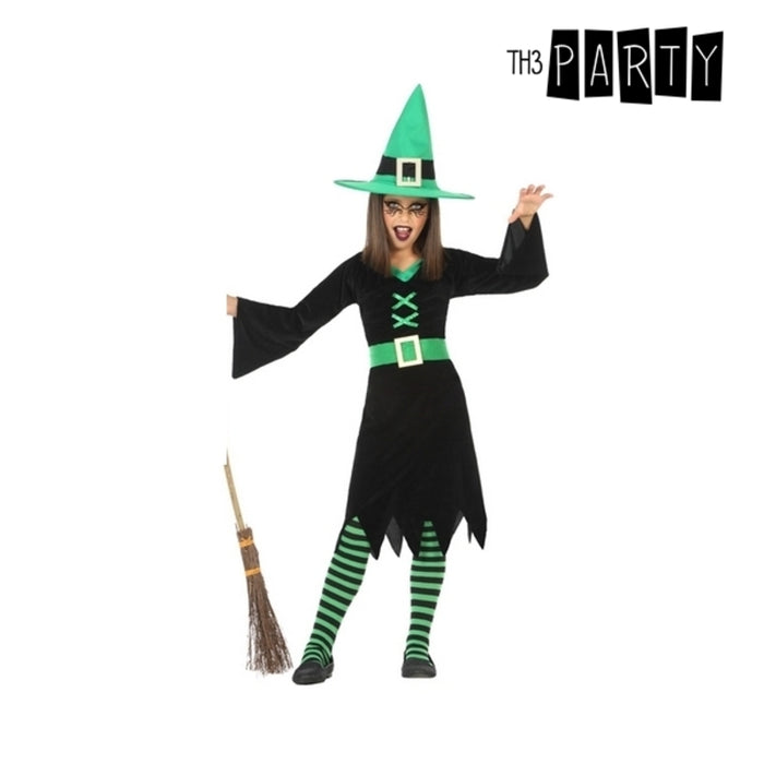 Costume for Children Witch Green (3 pcs)