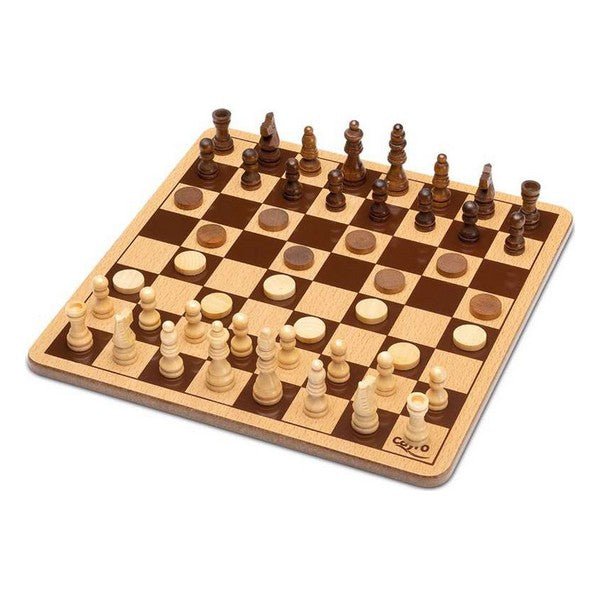 Chess and Checkers Board Cayro Wood