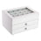 Jewelry box DKD Home Decor Crystal White MDF Wood 25 x 19 x 15 cm