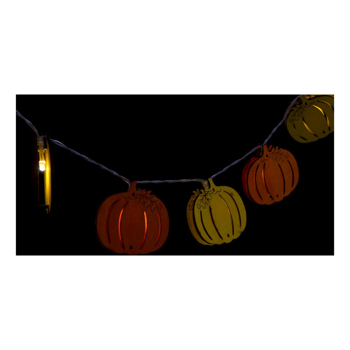 Halloween Decorations DKD Home Decor Garland Pumpkin Wood (7 x 110 x 110 cm)