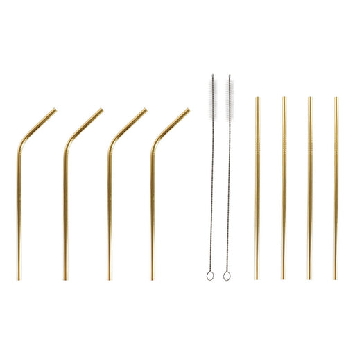 Reusable Drinking Straw DKD Home Decor Stainless steel (10 pcs)