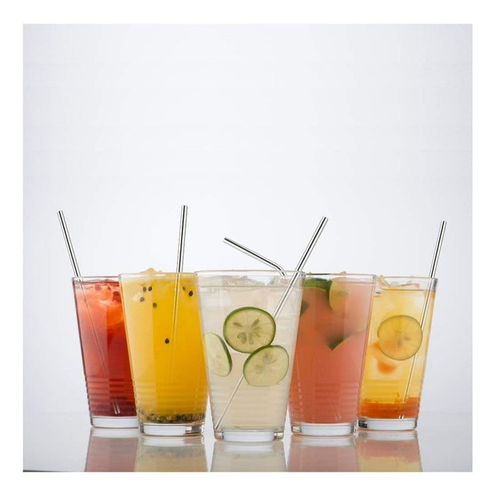 Reusable Drinking Straw DKD Home Decor Stainless steel (10 pcs)