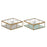 Jewelry box DKD Home Decor Green Light grey Metal Crystal 15 x 15 x 5,5 cm (2 Units)