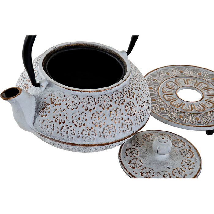 Teapot DKD Home Decor White (4 pcs)