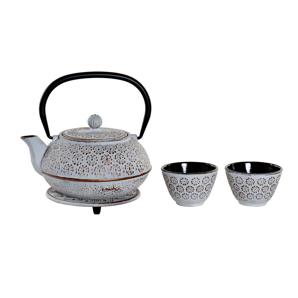 Teapot DKD Home Decor White (4 pcs)