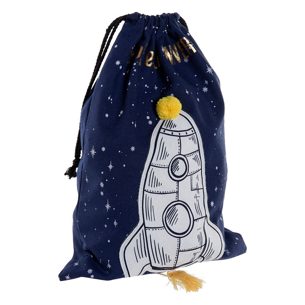 bag dkd home decor explore the universe blue white polyester (26 x 1 x 37 cm)