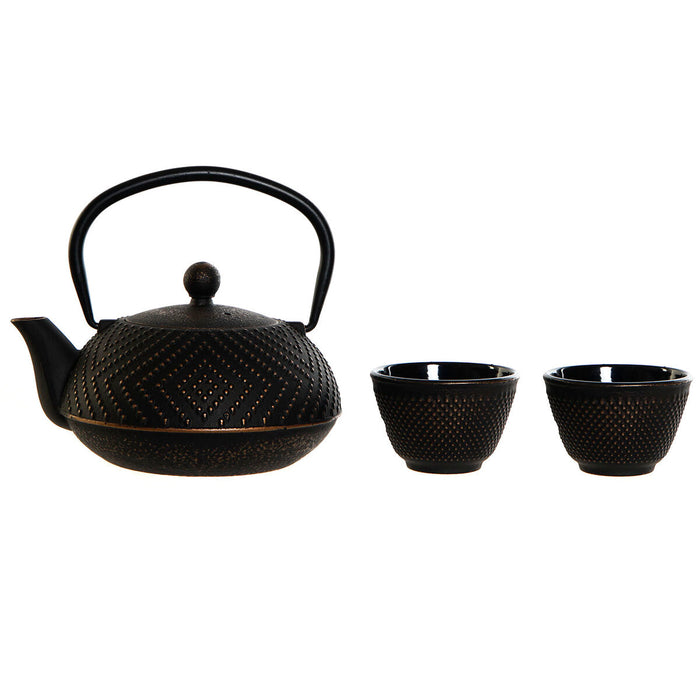 Tea Set DKD Home Decor Black Copper Stainless steel