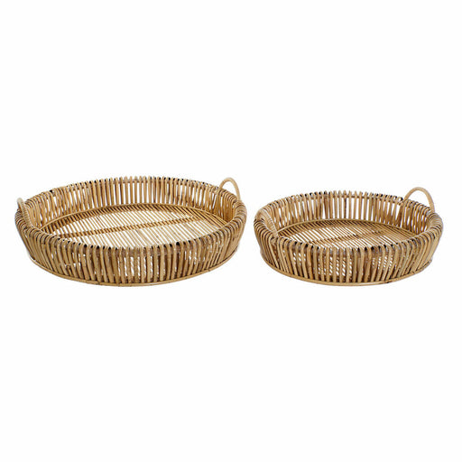 Tray DKD Home Decor 58 x 58 x 14,5 cm Natural (2 Units)