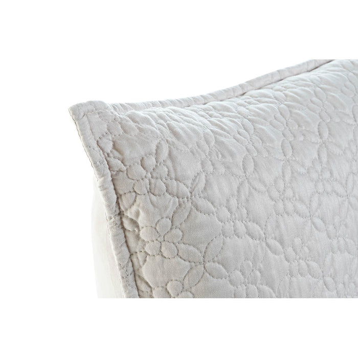 Cushion DKD Home Decor Beige Polyester Flower (60 x 10 x 40 cm)
