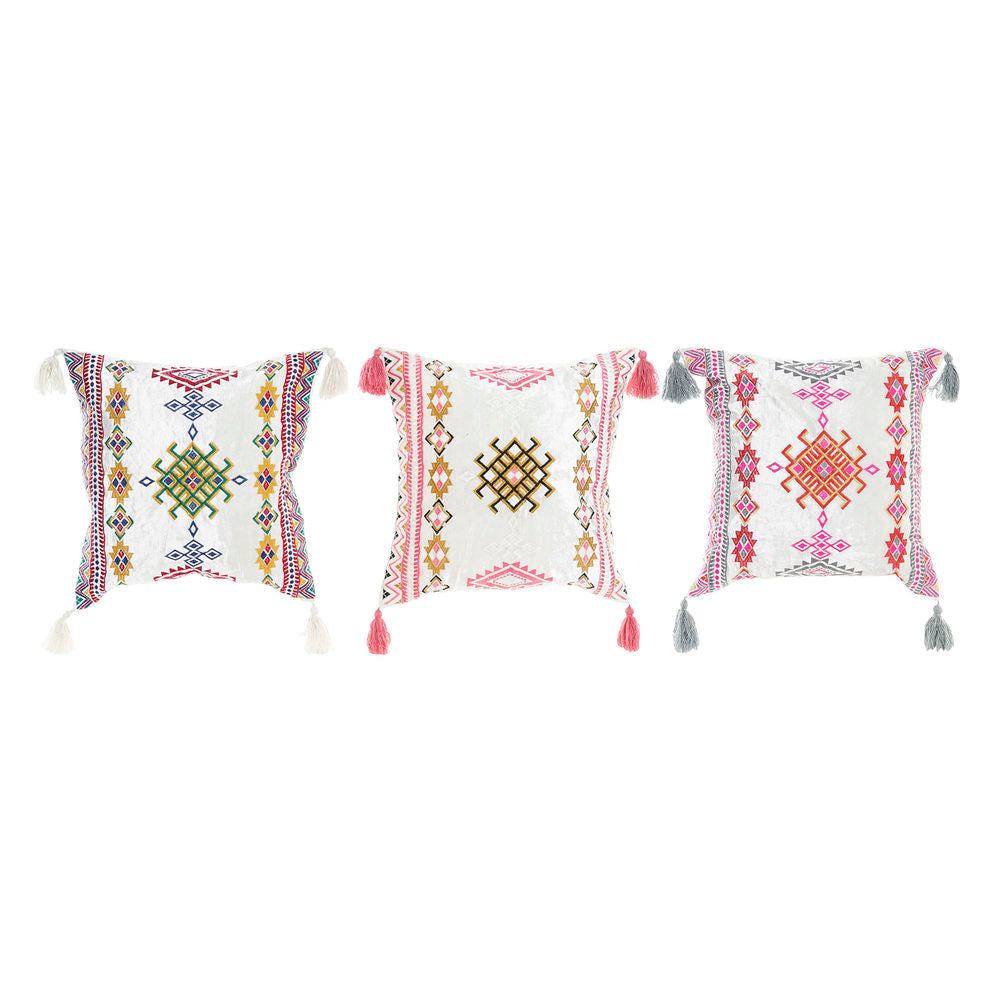 Cushion DKD Home Decor Multicolour Cotton (3 pcs) (40 x 10 x 40 cm)