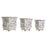 Planter DKD Home Decor Pink Metal (3 pcs)