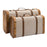 Set of Chests DKD Home Decor 60 x 24 x 37,5 cm Canvas Natural Beige Wood Colonial