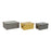 Set of decorative boxes DKD Home Decor Grey Mustard Metal Cardboard Plastic Vintage 48 x 37 x 20 cm