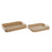 Snack tray DKD Home Decor Natural Scandinavian 40 x 30 x 5,5 cm (2 Units)