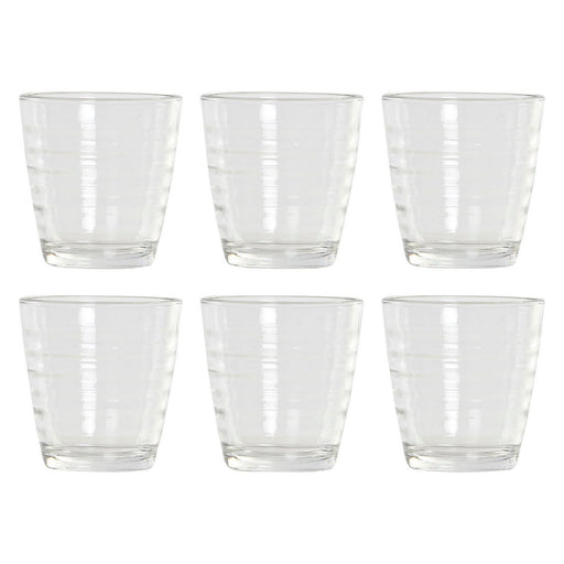 Set of glasses DKD Home Decor Multicolour Transparent Crystal Plastic 250 ml (6 pcs)