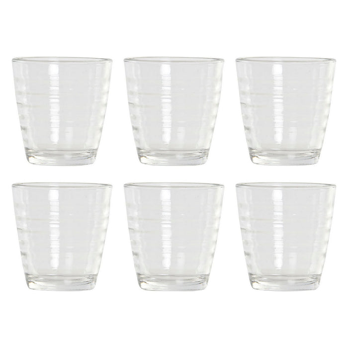 Set of glasses DKD Home Decor Multicolour Transparent Crystal Plastic 250 ml (6 pcs)