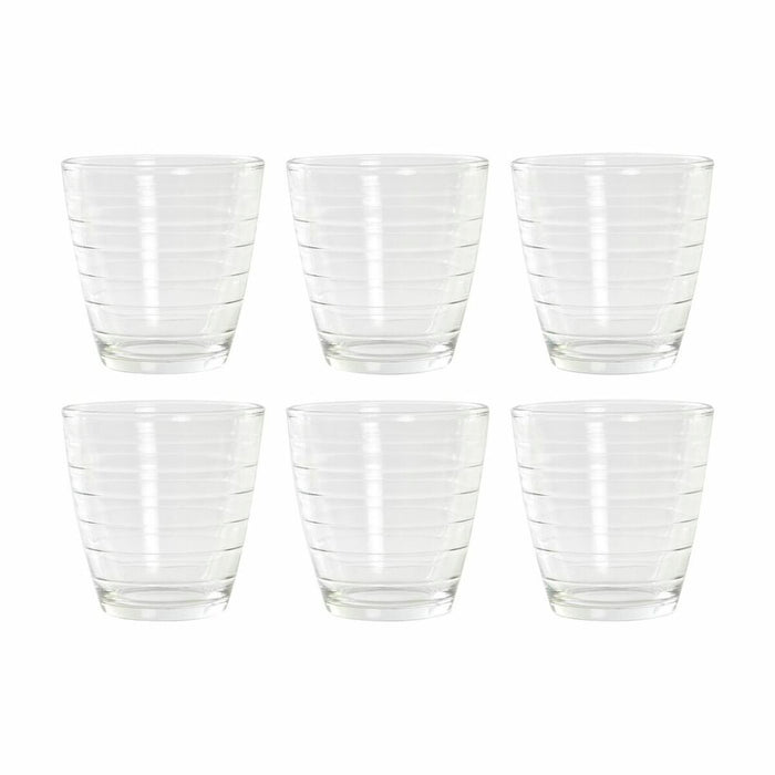 Set of glasses DKD Home Decor Multicolour Transparent Crystal Plastic 300 ml (6 pcs)