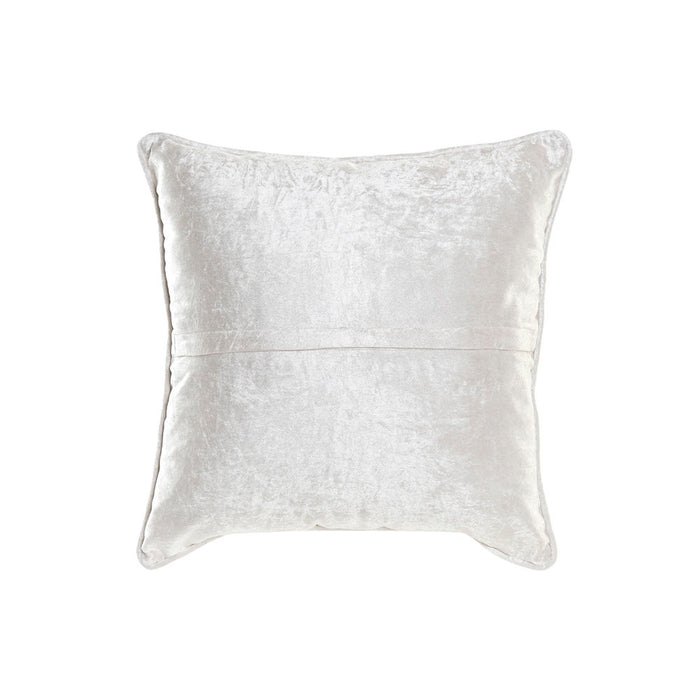 Cushion DKD Home Decor White Grey Polyester Velvet Rhombus (45 x 10 x 45 cm)
