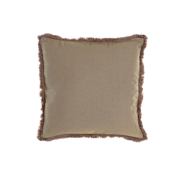 Cushion DKD Home Decor Brown Cotton Fan (50 x 15 x 50 cm)