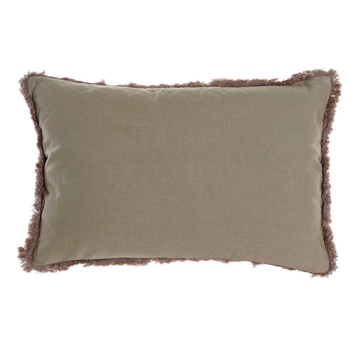 Cushion DKD Home Decor Brown Cotton Fan (60 x 15 x 40 cm)