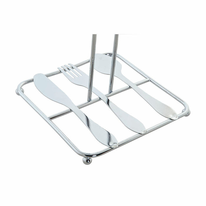 Kitchen Paper Holder DKD Home Decor Silver Metal Plastic 15 x 16 x 29,5 cm