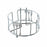 Kitchen Paper Holder DKD Home Decor Silver Metal Plastic 14 x 14 x 29 cm