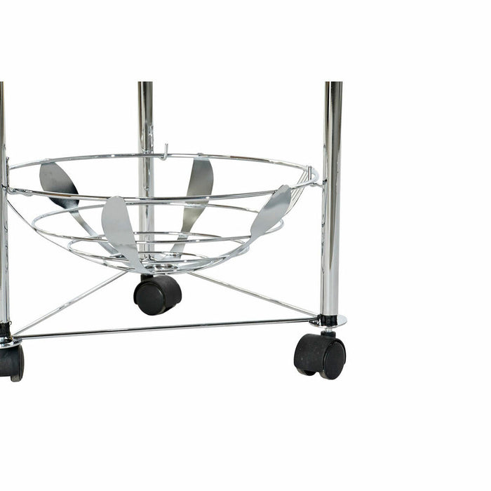 Fruit Bowl DKD Home Decor 28 x 28 x 95 cm Silver Stainless chrome metal