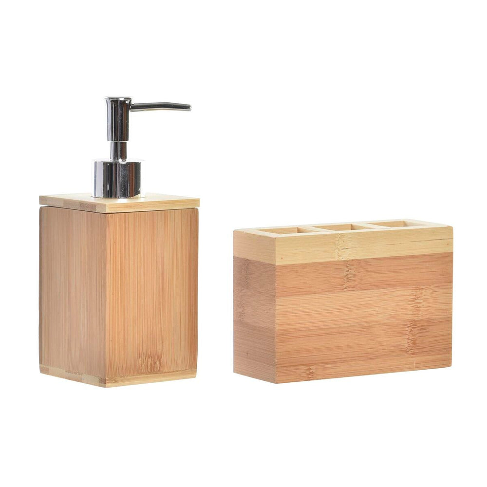 Bath Set DKD Home Decor Natural Bamboo 13 x 5 x 9 cm