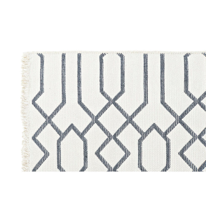 Carpet DKD Home Decor White Grey Polyester Cotton (200 x 290 x 1 cm)