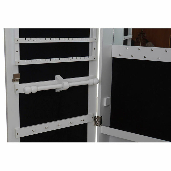 Mirror DKD Home Decor Jewelry box White Multicolour Wood Mirror MDF Wood 41 x 36 x 156 cm