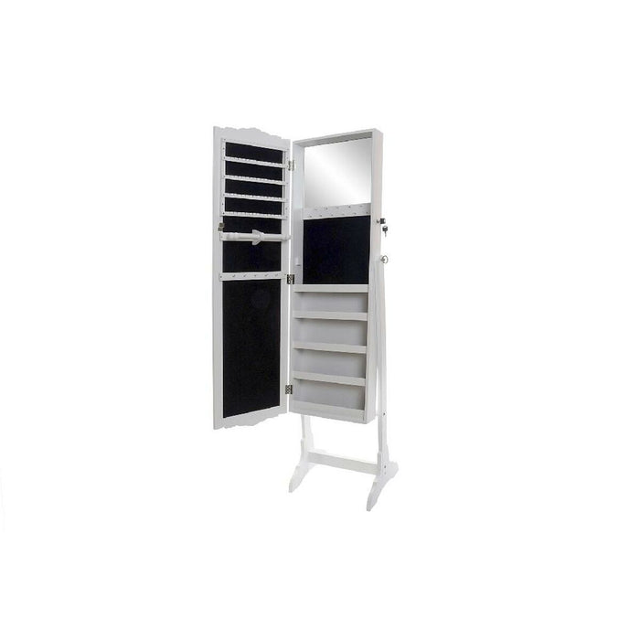 Mirror DKD Home Decor Jewelry box White Multicolour Wood Mirror MDF Wood 41 x 36 x 156 cm