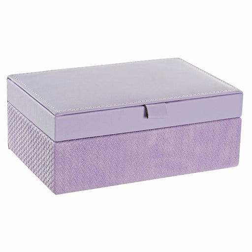 Jewelry box DKD Home Decor 8424001859931 18 x 12 x 7,5 cm Mirror Lilac