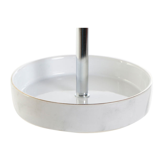 Magnifying Mirror with LED DKD Home Decor 14,5 x 14,5 x 33 cm Ceramic White Metallic