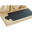 Cutter DKD Home Decor Cured meat Rubber wood Stainless steel Board 26 x 20 x 10 cm