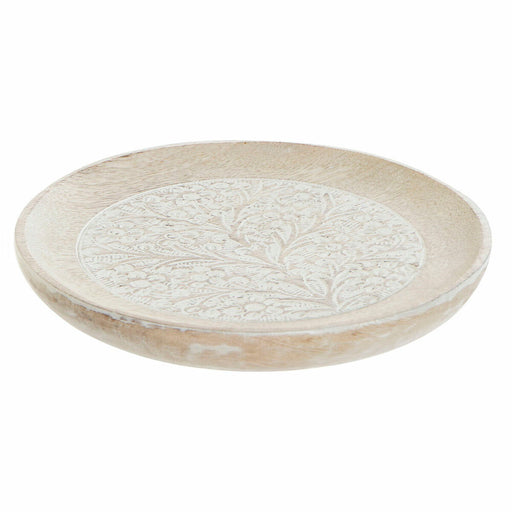 Valet Tray DKD Home Decor White Brown Mango wood 20,5 x 20,5 x 2,5 cm