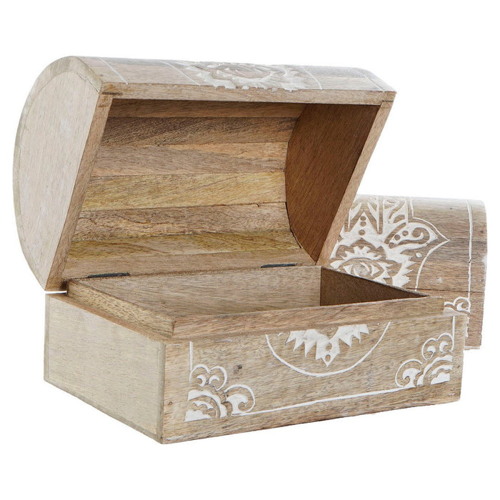 Jewelry box DKD Home Decor 23 x 15,5 x 14,5 cm Brown Mango wood (2 Units)