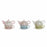 Teapot DKD Home Decor Blue Green Pink Metal Dolomite 750 ml (3 Units)
