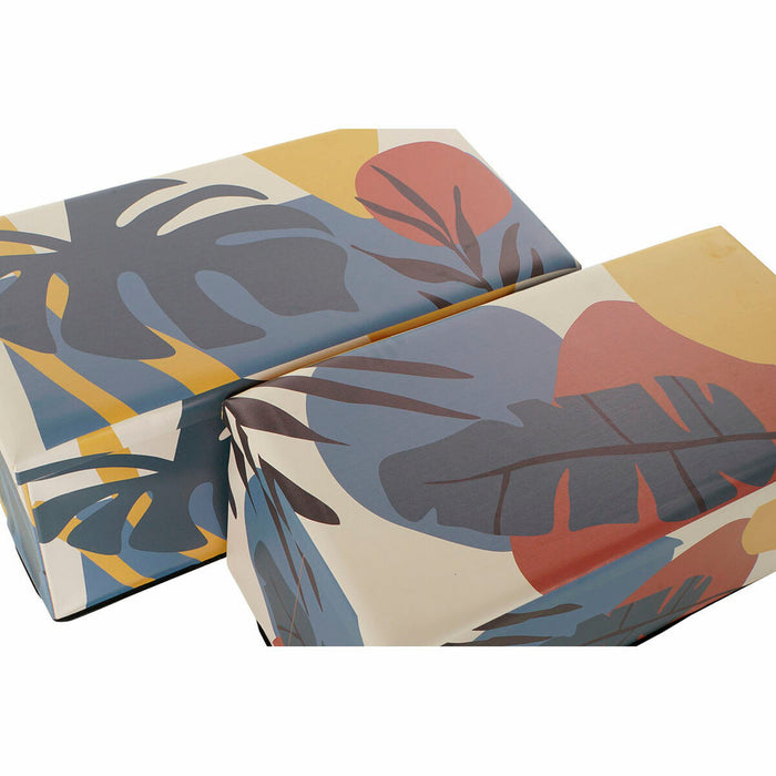 Multi-use Box DKD Home Decor 79 x 39,5 x 38 cm Polyurethane Multicolour Tropical (2 Units)