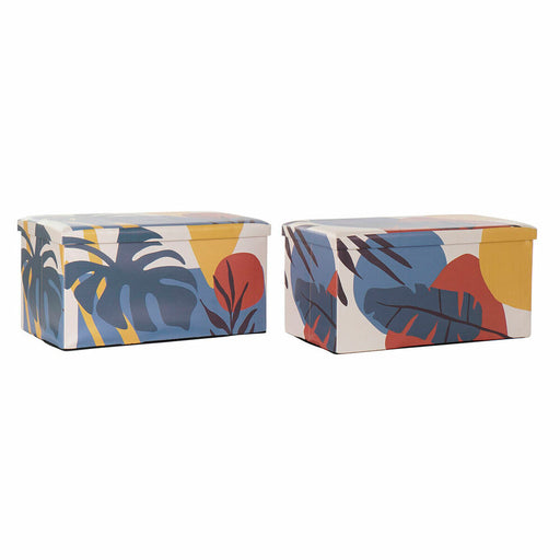 Multi-use Box DKD Home Decor 79 x 39,5 x 38 cm Polyurethane Multicolour Tropical (2 Units)