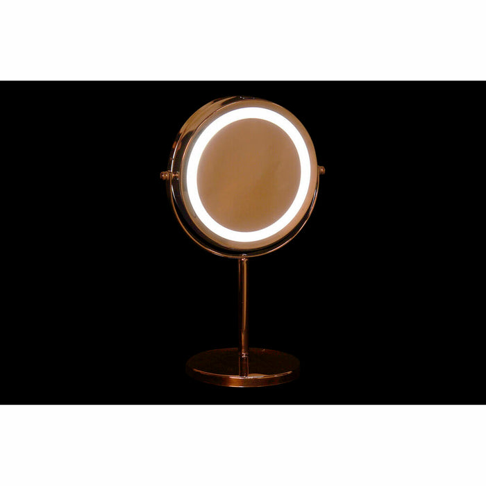 Magnifying Mirror with LED DKD Home Decor 21,5 x 13,5 x 32,5 cm Silver Metal