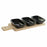 Appetizer Set DKD Home Decor Black Natural Bamboo Plastic Stoneware Cottage 4 Pieces 28 x 10 x 1 cm (4 pcs)