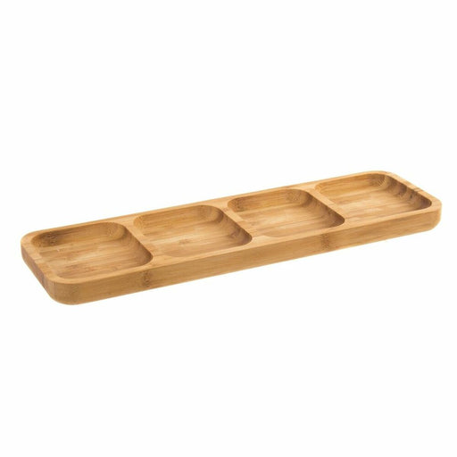 Tray DKD Home Decor Multicolour Natural Bamboo 33 x 10 x 2 cm