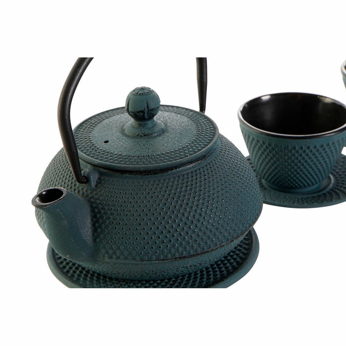 Teapot DKD Home Decor Blue Iron 600 ml (600 ml)