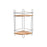 Corner Shelves DKD Home Decor Natural Bamboo Stainless chrome metal 2 Shelves 19,5 x 19,5 x 36,5 cm
