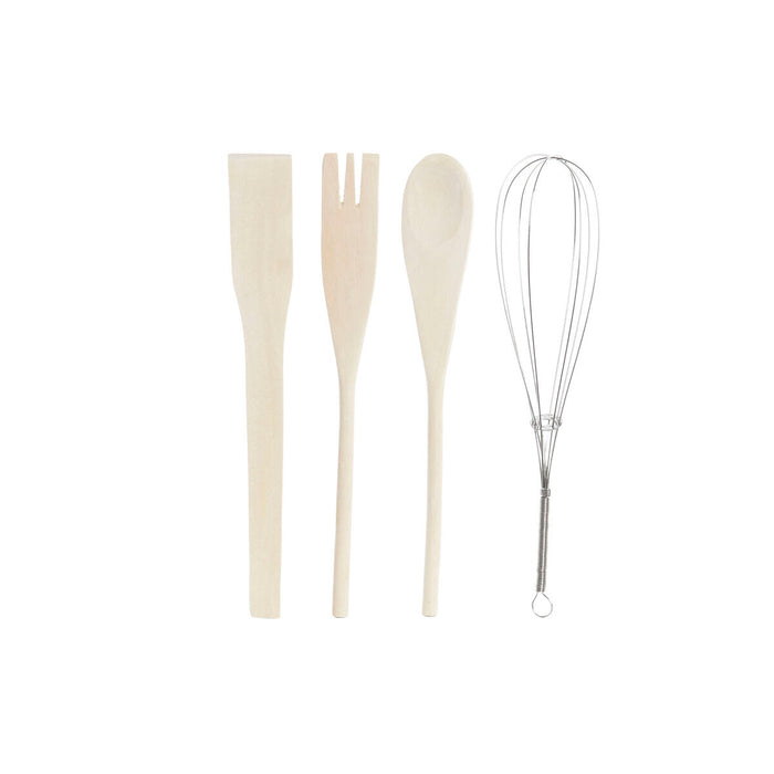 Set of Kitchen Utensils DKD Home Decor Tropical Metal Dolomite MDF Wood 30 x 40 cm 12 x 12 x 25 cm (2 Units)