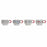Piece Coffee Cup Set DKD Home Decor Red Multicolour Metal Stoneware 4 Pieces 190 ml