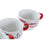 Piece Coffee Cup Set DKD Home Decor Red Multicolour Metal Stoneware 4 Pieces 190 ml