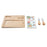 Cheeseboard DKD Home Decor Bamboo Stoneware Multicolour 4 Pieces Tropical Rectangular 24,5 x 20 x 1,2 cm