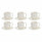 Set of 6 Cups with Plate DKD Home Decor Natural Porcelain White 90 ml