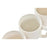 Set of 6 Cups with Plate DKD Home Decor Natural Porcelain White 90 ml